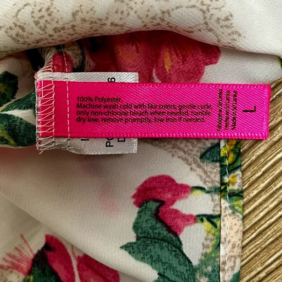 Betsey Johnson Intimates Floral Tank - Size L - Picture 6 of 6